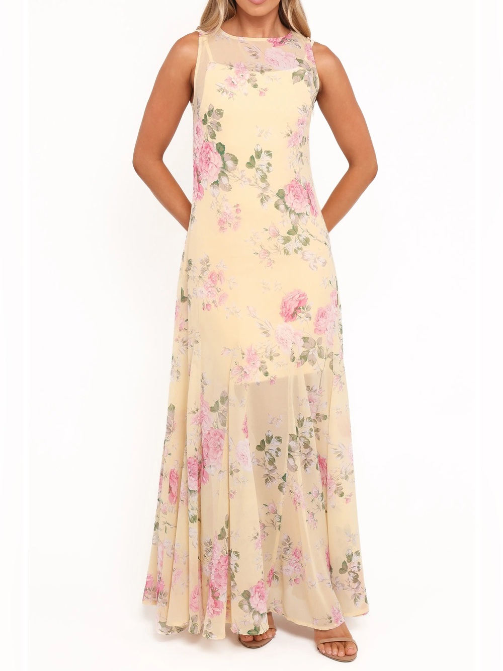 Petal & Pup Keani Maxi Dress Yellow Floral